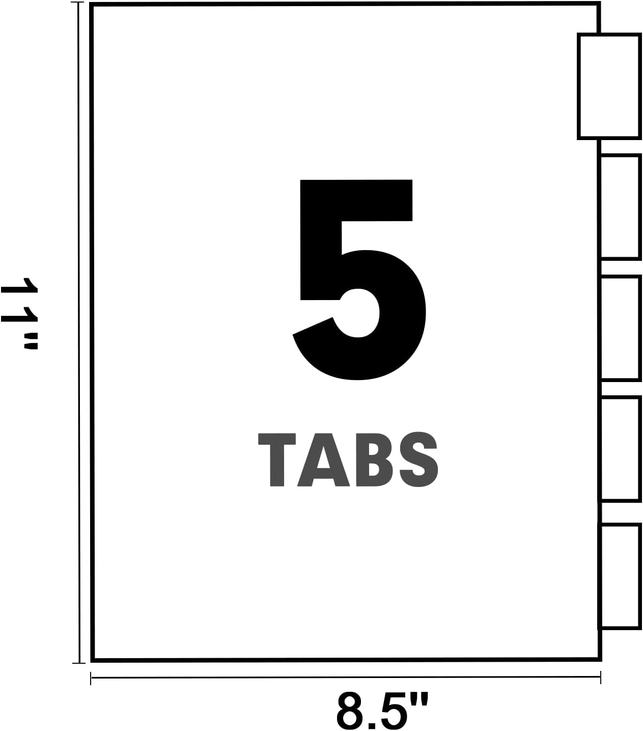 Binder Divider, PANDRI 200 Pack Binder Index Dividers with 5 Tabs and Sticky Notes, Letter Size Paper Binder Divider for School Office Home Business - Image 7