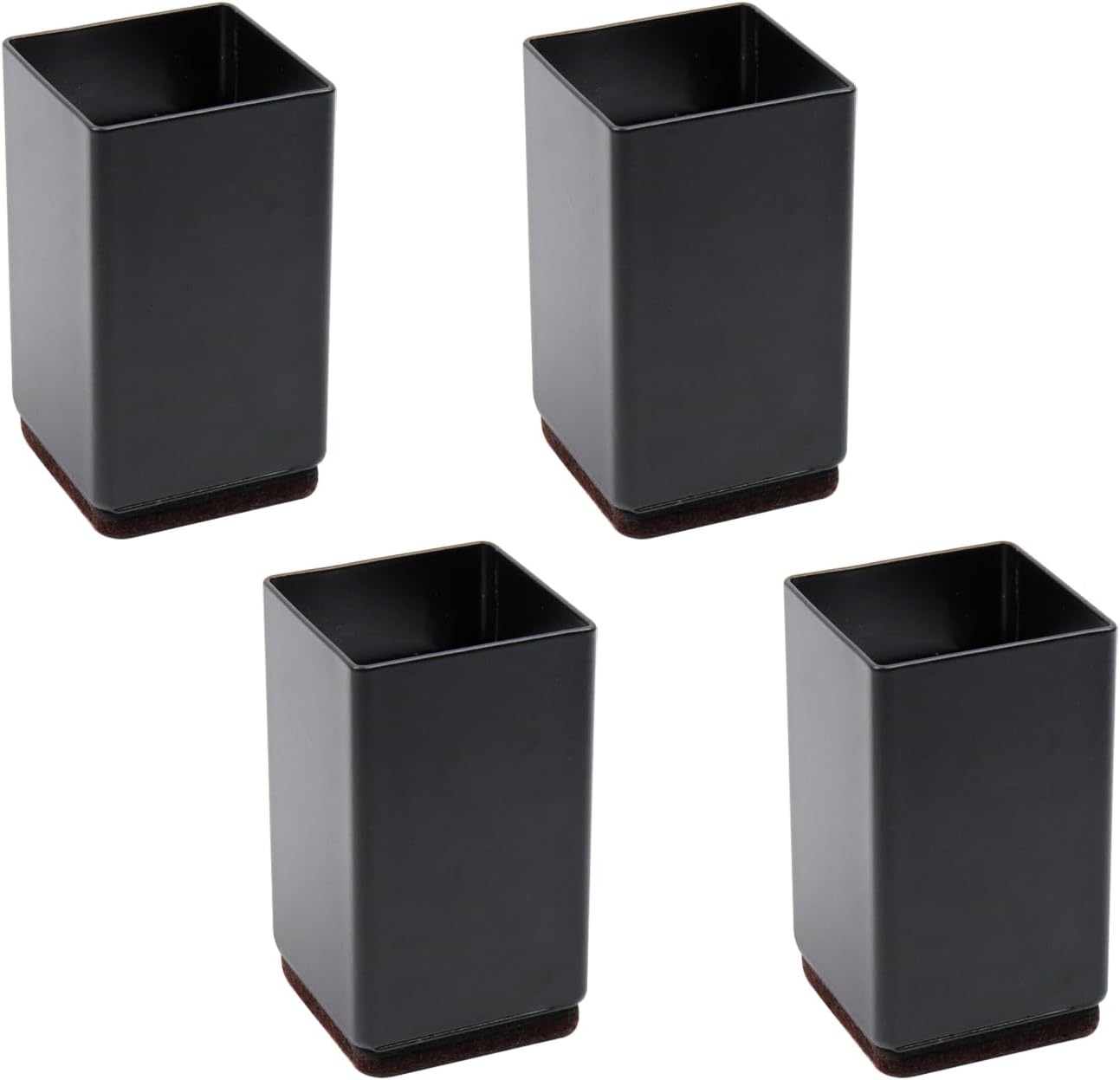 1 1/2-inch Black Bed Risers Carbon Steel Bed Elevator Metal Sofa Risers Square Furniture Risers, Pack of 4 - Image 2
