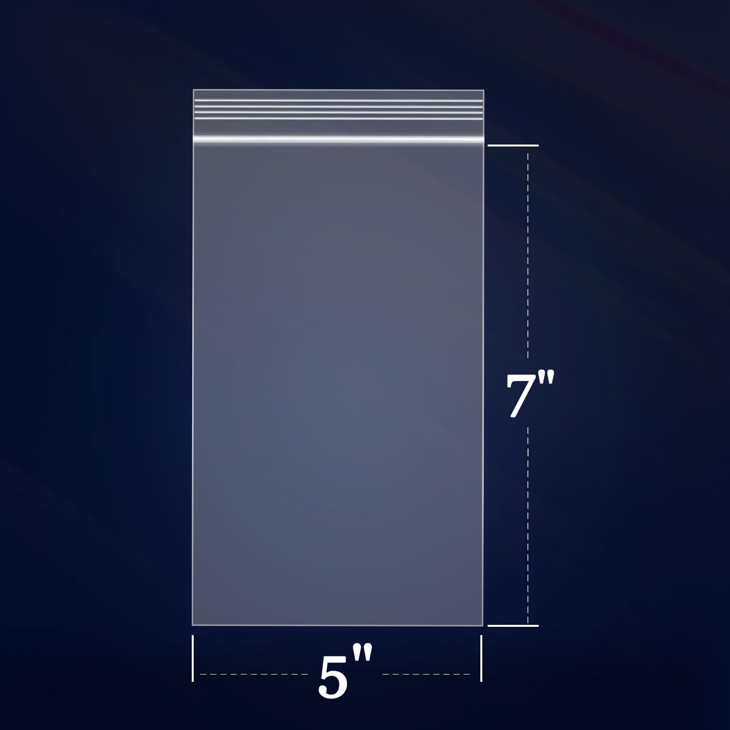 iMailer - 200 Count - 5" x 7" Small Zip Bags - Clear Reclosable Zip Plastic Poly Bags 2 Mil with Lock Seal Zipper for A2 A4 A6 Cards & Envelopes, Bakery, Cookies, Treats - Image 2
