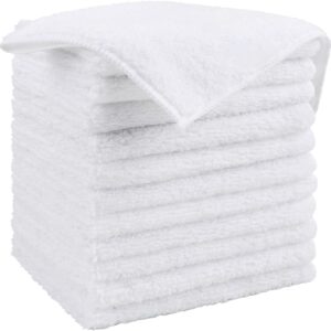 HOMEXCEL White Microfiber Cleaning Cloth, 12 Pack Premium Microfiber Towels for Cars, Lint Free, Scratch-Free, Highly Absorbent, Reusable Cleaning Rags for Car, Household, Kitchen, Window, 11.5″X11.5″