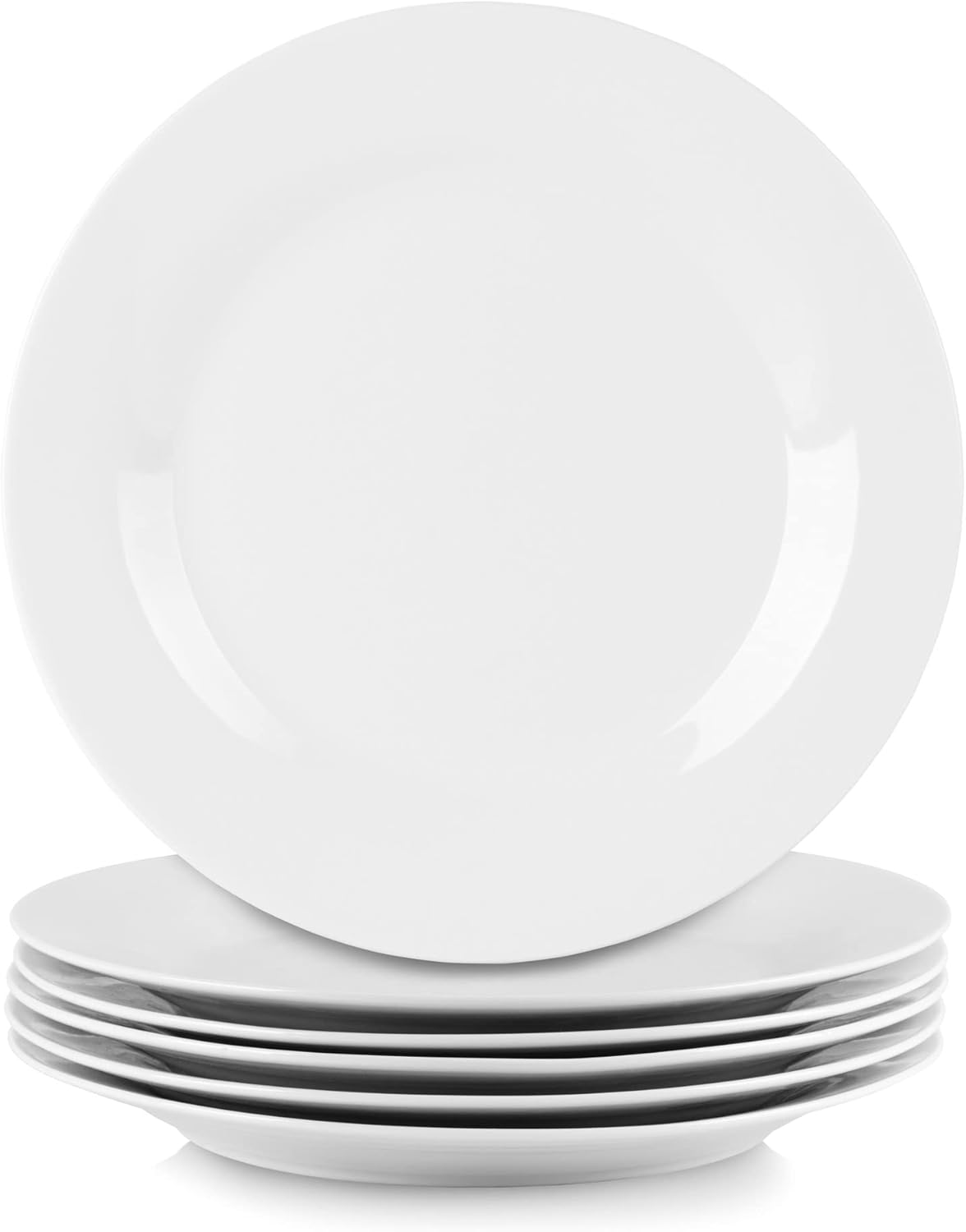 10 Strawberry Street Simply White 10.5" Round Dinner Plate, Set of 6 - Image 2