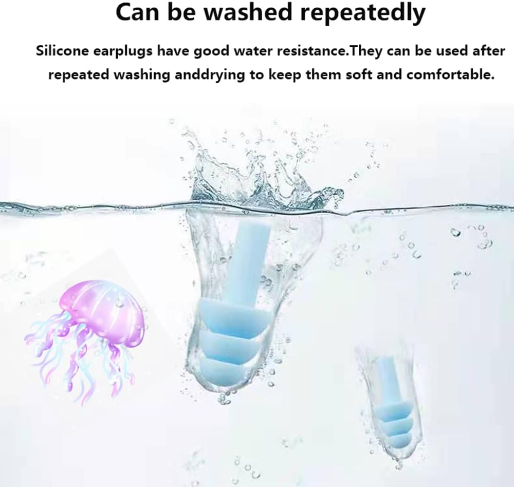 Earplugs for Sleeping Noise Cancelling, Reusable Ear Plugs– Super Soft, Silicone Ear Plug, for Sleeping 8 Pairs, Swimming, Snoring, Concerts, Work, Noisy Places (Color) - Image 5