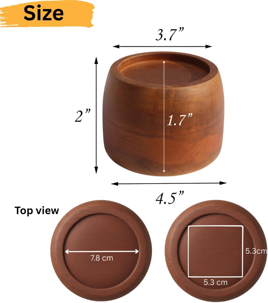 T one Wooden Bed risers (No-Plastic)| Furniture risers | Table risers | Bed Lifts risers | Couch risers| Heavy Duty Bed Riser | Desk risers for Desk Legs (2 inch) - Image 5