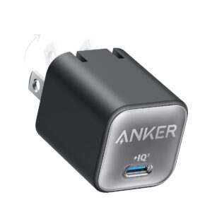 Anker Nano Charger, USB C GaN Charger 30W, PIQ 3.0 Foldable PPS Fast Charger for iPhone 17 / 16 and more series, Galaxy, iPad, Compatible with MagSafe