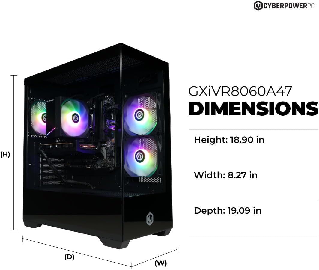 CyberPowerPC Gamer Xtreme Gaming PC, Intel Core i5-14400F 2.5GHz, GeForce RTX 5060 8GB, 16GB DDR5, 1TB PCIe 4.0 SSD, WiFi Ready & Windows 11 Home (GXiVR8060A47) - Image 4