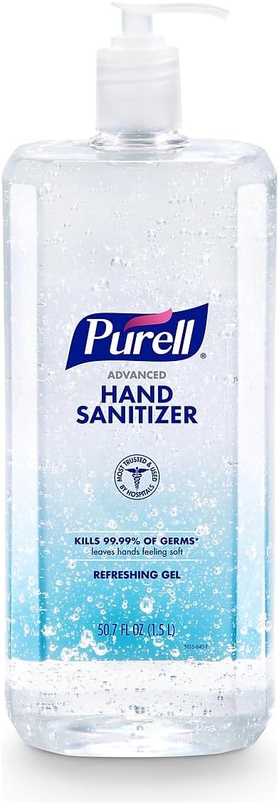 PURELL Advanced Refreshing Gel Hand Sanitizer, Clean Scent, 1.5 L Pump Bottle, 4/Carton - Image 3