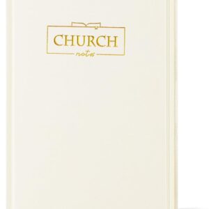 XKDOUS Church Notes Journal, Sermon Notes Christian Notebook, Linen Bible Study Journal, Prayer Journals, Blank Notebook to Writing Key Points and Notes, Christian Gifts for Women Men, Beige