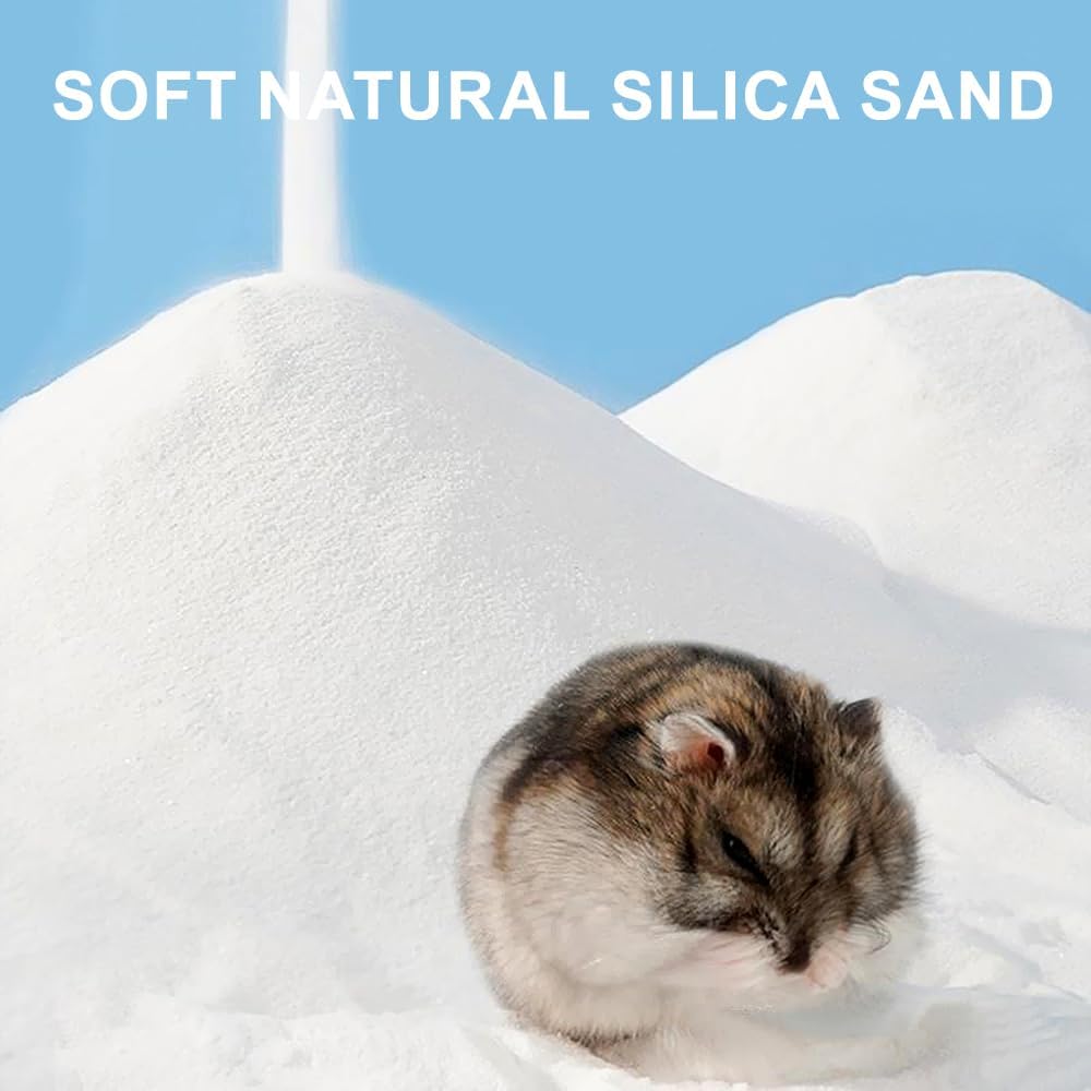 Hamster Bath Sand,SilicaSand,Sand Hamsters Bedding,Dust Free Sand for Hamster Mice and Small Animals (1.1, Pounds) - Image 4