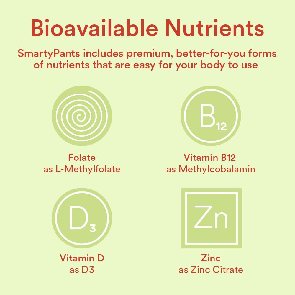 SmartyPants Kids Multivitamin Gummies and Fiber Supplement: Vitamin D3, C, Vitamin B12, B6, A, Zinc, Biotin, Inositol, Fiber Gummies, Three Fruit Flavors, 120 Count (30 Day Supply) - Image 11