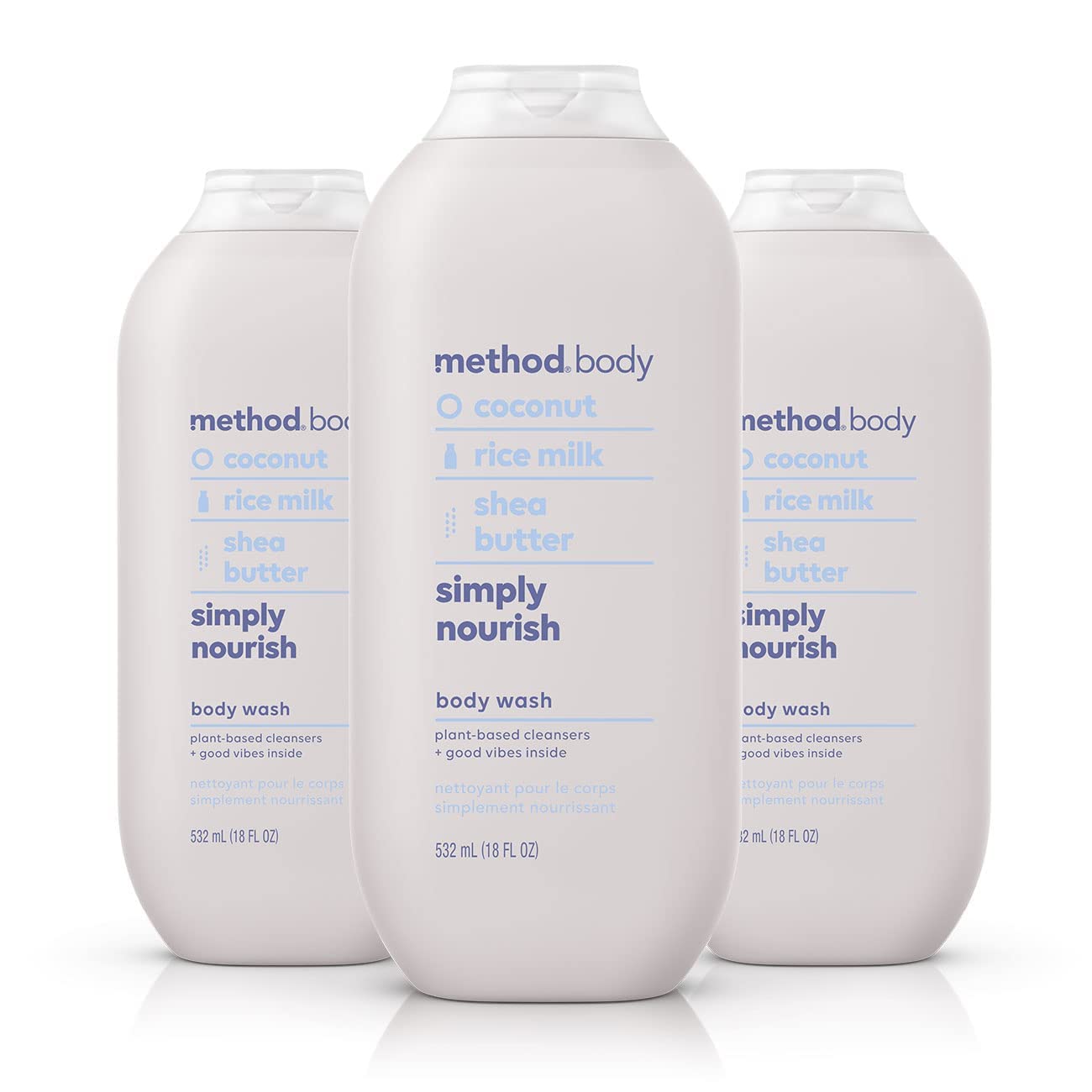 Method Body Wash, Simply Nourish, Paraben and Phthalate Free, 18 oz (Pack of 3) - Image 2
