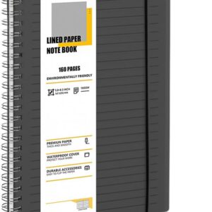 OWSC 1 Pack Ruled Notebook, 5.9 x 8.3 Inches Spiral Notebooks for Work, School and Journal with 110 GSM Journal Ruled Paper, Large Notebook with 80 Sheets/160 Pages, Hardcover Ruled Journal