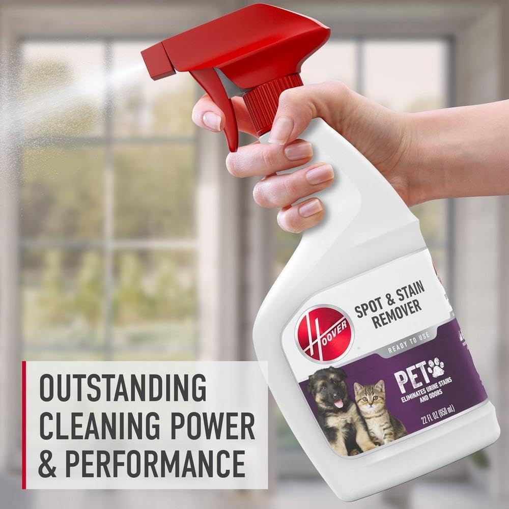 Hoover Pet Pre-Treat Spot and Stain Remover Spray, 22 oz., Pet Formula for Carpet and Upholstery, Tackles Tough Pet Messes and Stains, Pair with Hoover Carpet or Spot Cleaner - Image 5