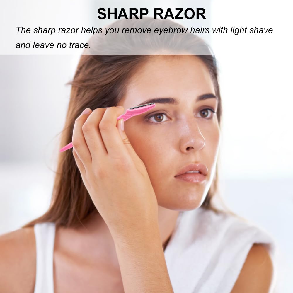 66 Eyebrow Razor and Face Razor for Women and Men, Eyebrow Hair Trimmer and Shaver with Protective Cover,Safe and Newbie Friendly - Image 5