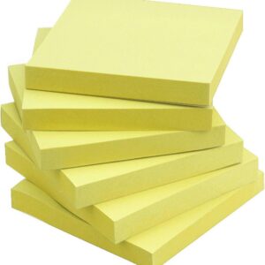 Early Buy Sticky Notes 3×3 Self-Stick Notes Yellow Color 6 Pads, 100 Sheets/Pad (Yellow)