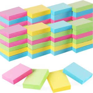 Umikk 50 Pack Mini Sticky Notes 1.5×2 in, 5000 Sheets Small Self-Stick Note, 4 Colors Sticky Pad Bulk, Easy to Post for Office, School, Home