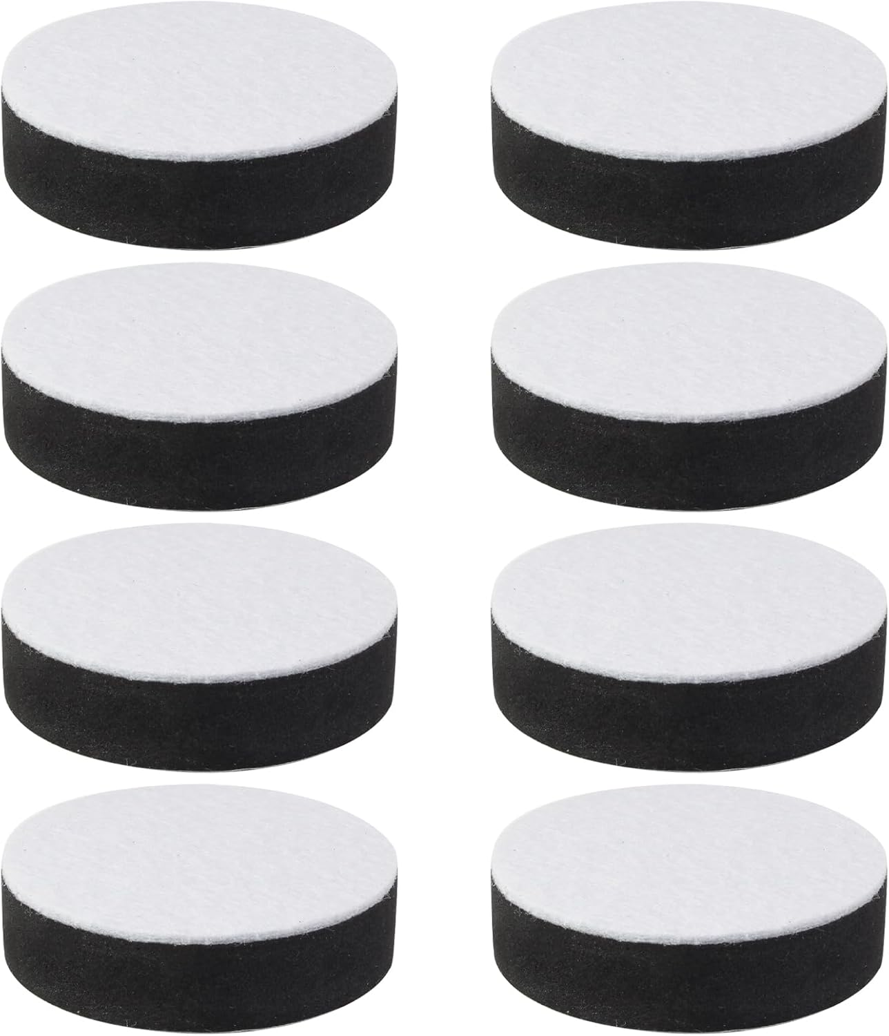 Self-Adhesive Furniture Bed Risers Set of 8, Round Lift Risers Table Sofa Risers with Felt Pad - Adds 1/2" Height, Dia. 2.5", Black - Image 2