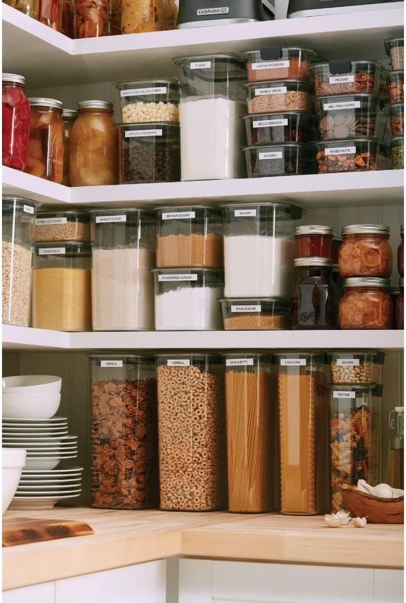 Rubbermaid Brilliance 16-Cup Airtight Food Storage Container with Lid Clear/Grey - optimal for pantry organization flour sugar and food storage - Image 2