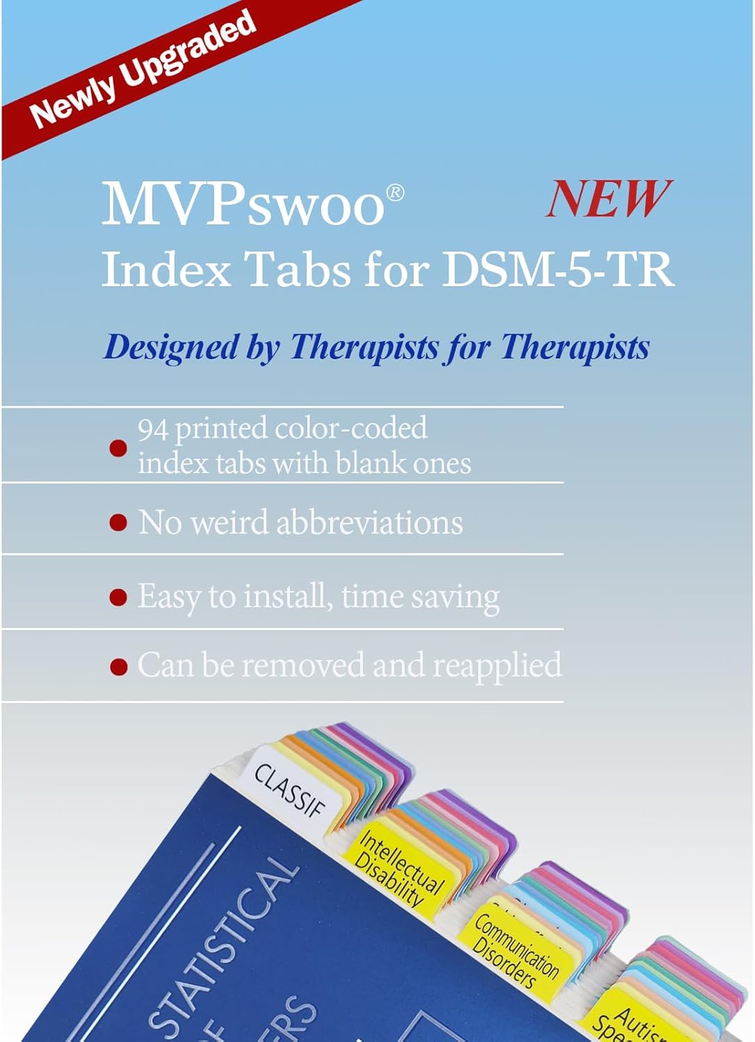 Upgraded Index Tabs for DSM-5-TR 2022, 94 Printed DSM-V-TR Tabs, 100 Tabs in Total, with Alignment Guide & Disorders Description Sheet for The Diagnostic and Statistical Manual of Mental Disorders - Image 5