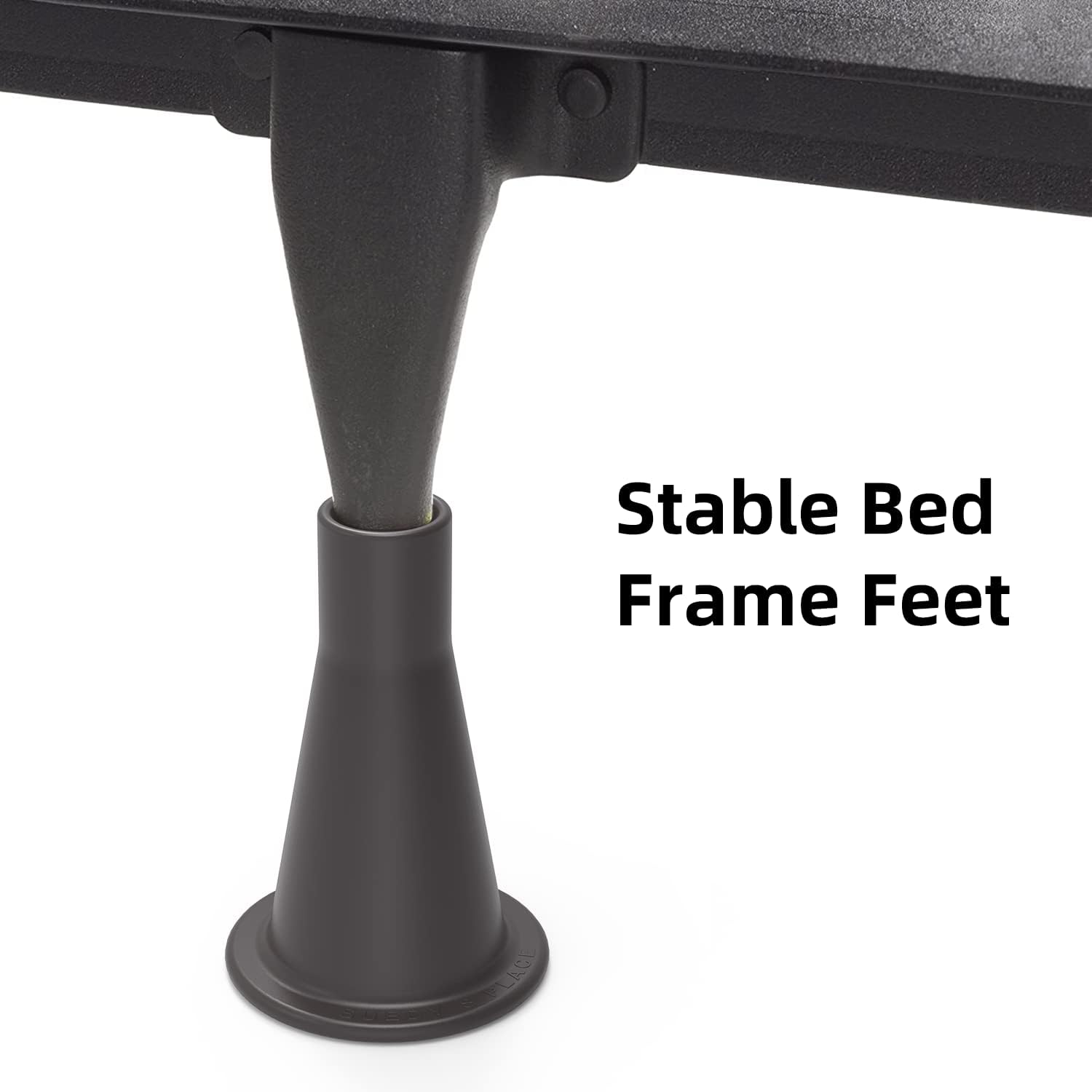6 Pcs Bed Frame Feet, Tall Sturdy Cone Shaped Legs,Prevent Sliding Plastic Bed Risers,Bed Frame Legs for Replace Wheels Casters to Protect Your Floor - Image 4