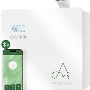 2025 Upgraded 3500 Sq.Ft Smart Scent Diffuser – HVAC System, Whole House Aroma & Hotel Collection Diffuser, Waterless Essential Oil Diffuser for Home Large Room, Cold Air Tech, 600mL (Pure White)