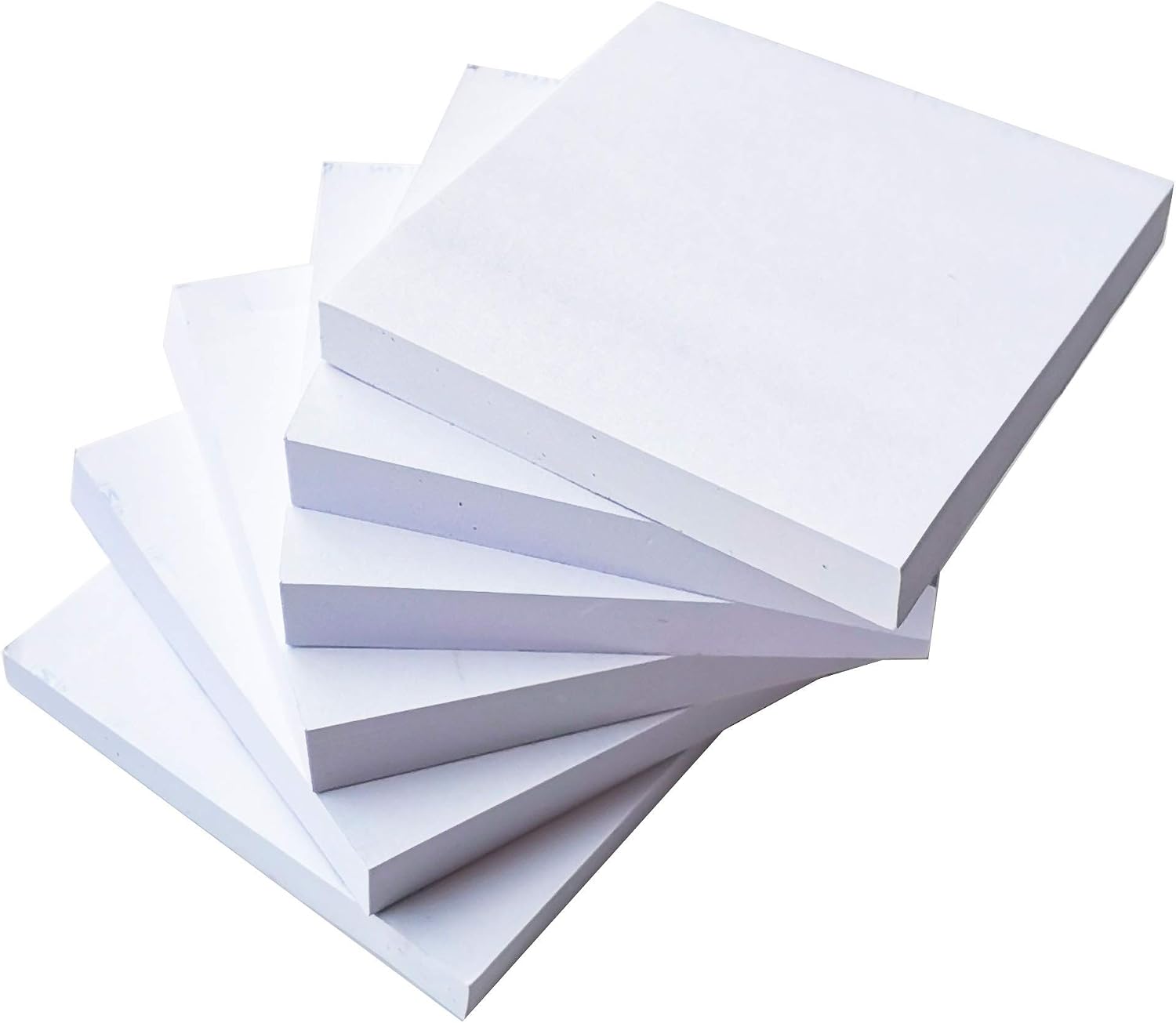 White Sticky Notes 6 Pads 3 X 3 Inch 100 Sheets/Pad Self-Stick Notes Pads 600 Sheets Total - Image 2