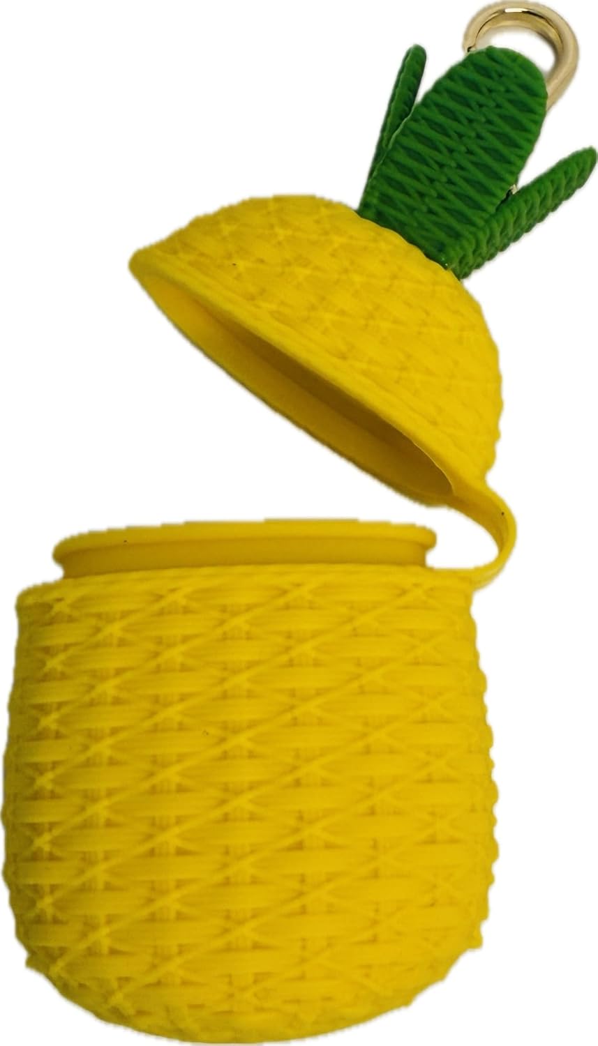 Bath and Body Works Yellow Pineapple with Green Crown Pocketbac Hand Sanitizer Holder - Image 3