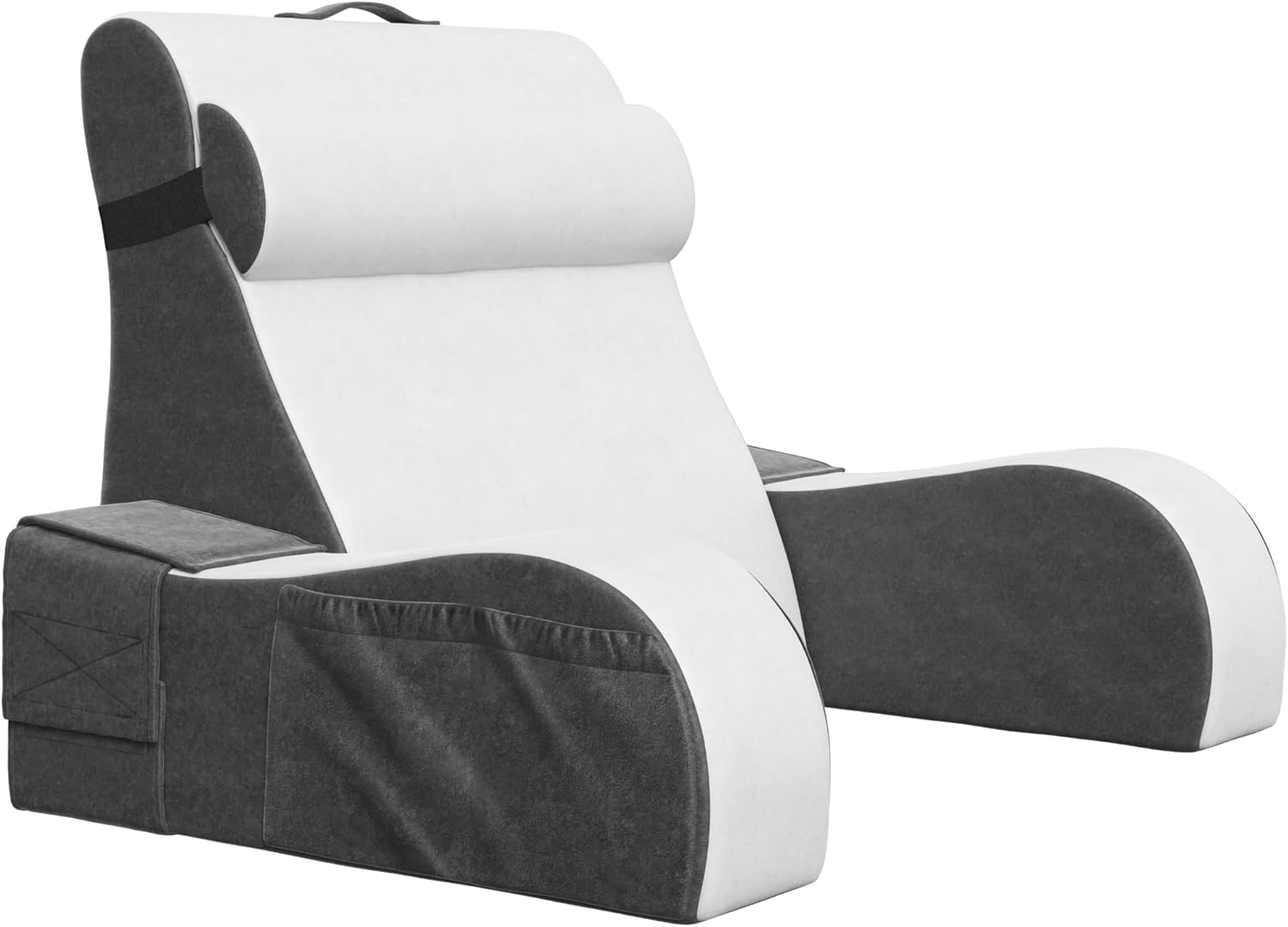 Kolbs Bed Wedge Pillow for Sleep Apnea, Acid Reflux, and Back Pain Relief, with Chic Jacquard Cover - Headboard Wedges for Sleeping (19" Wedge Reading - Grey) - Image 2