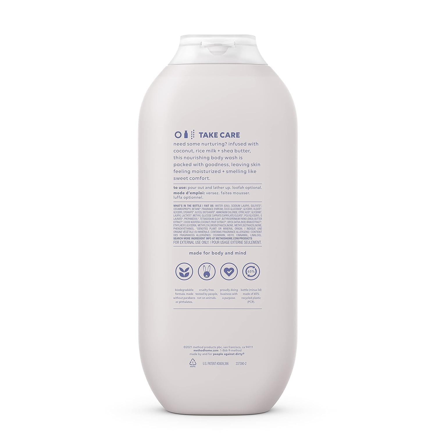 Method Body Wash, Simply Nourish, Paraben and Phthalate Free, 18 oz (Pack of 3) - Image 3