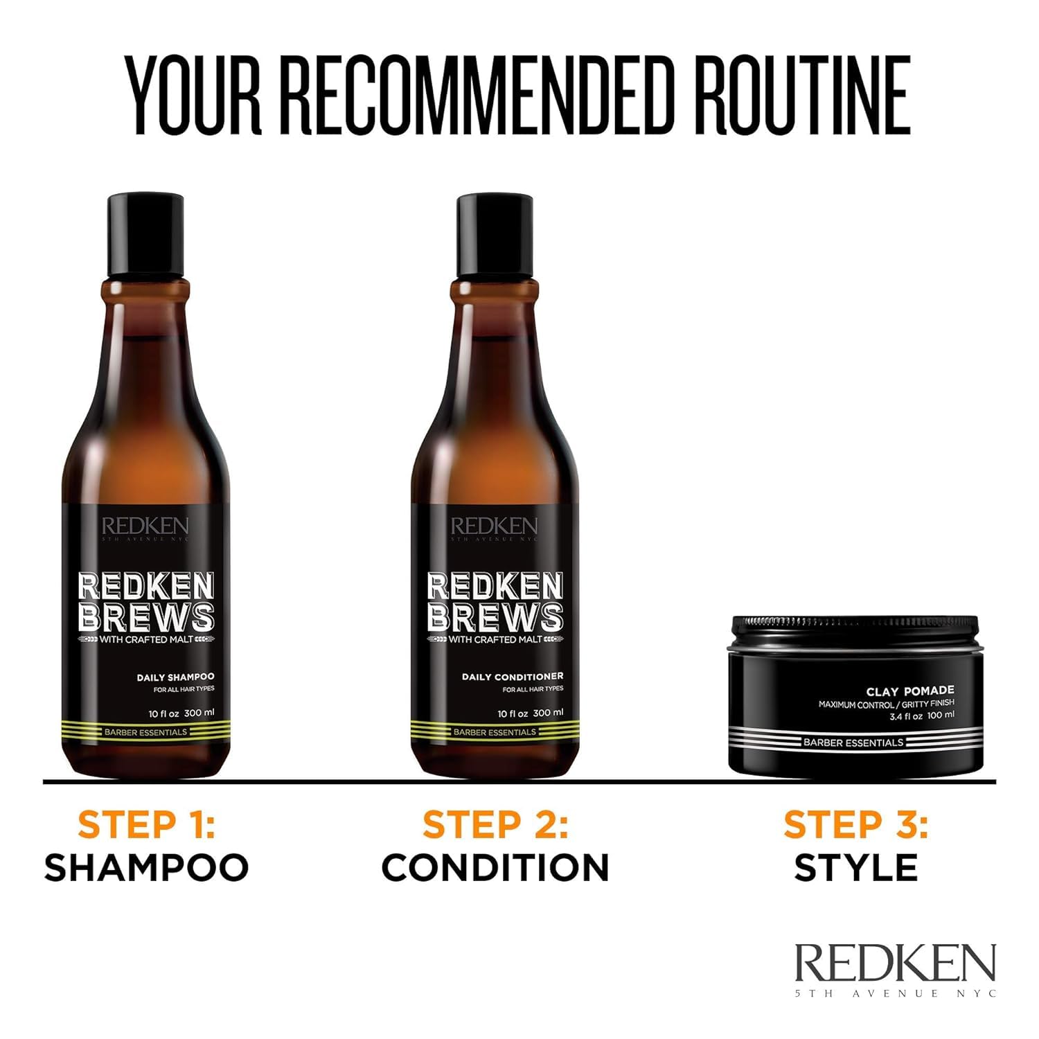 Redken Brews Daily Conditioner For Men - Detangles, Strengthens and Moisturizes Dry Hair For Softness, For All Men's Hair Types - Image 5