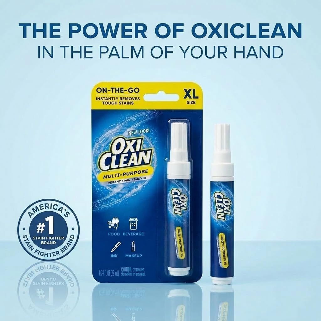 OxiClean On The Go Stain Remover Pen, 0.74 Fl Oz – Instant Travel Stain Cleaner for Clothes, Food, Wine, Coffee, Makeup, Portable & Easy Use - Image 3