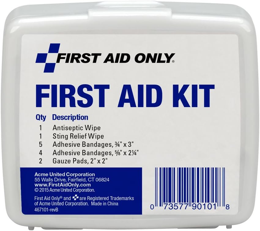 First Aid Only PhysiciansCare On-The-Go Emergency First Aid Kit for Home, Work, and Travel, 13 Pieces (Antiseptic wipes, Sting Relief wipes, Gauze pads, Bandages) - Image 2