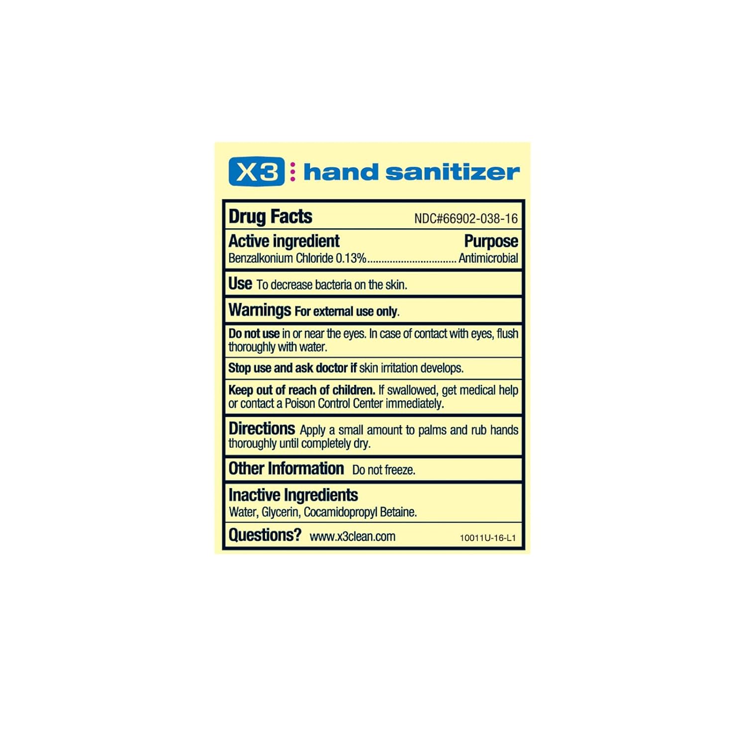X3 Clean Hand Sanitizer REFILL – Alcohol Free, Family Safe, Fragrance Free, Moisturizing, Kills 99.9% Germs, Made in USA, Refill for Foaming Pump and Travel Size Spray – 16 FL OZ (2 PACK) - Image 3
