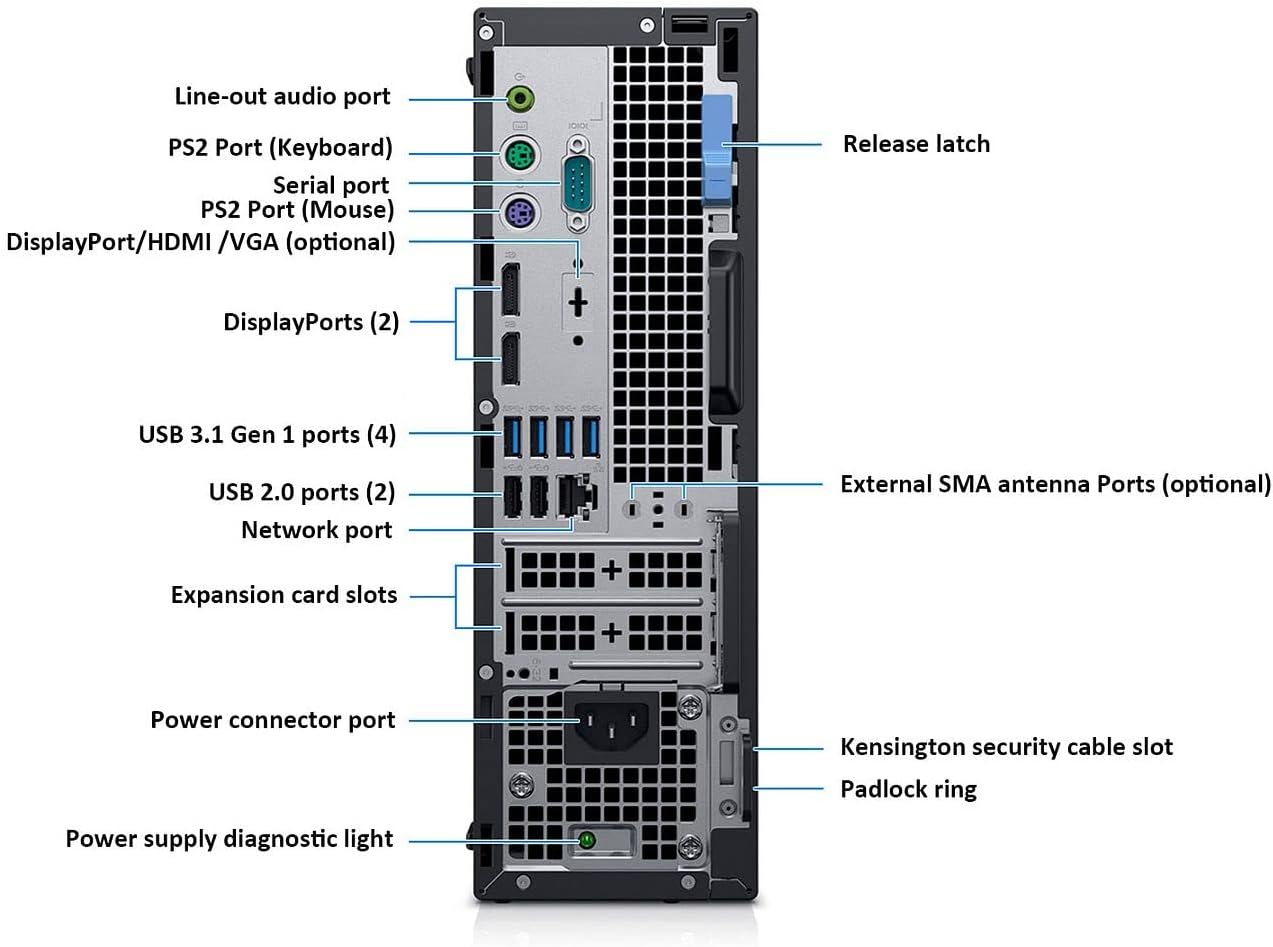 Dell OptiPlex 7070 SFF Desktop Computer PC, Intel 8 Core i7-9700 3.0GHz up to 4.70GHz,32GB DDR4 Ram New 1TB NVMe M.2 SSD,AX210 Built-in WiFi 6E,Windows 11 Pro, Wireless Keyboard & Mouse (Renewed) - Image 4