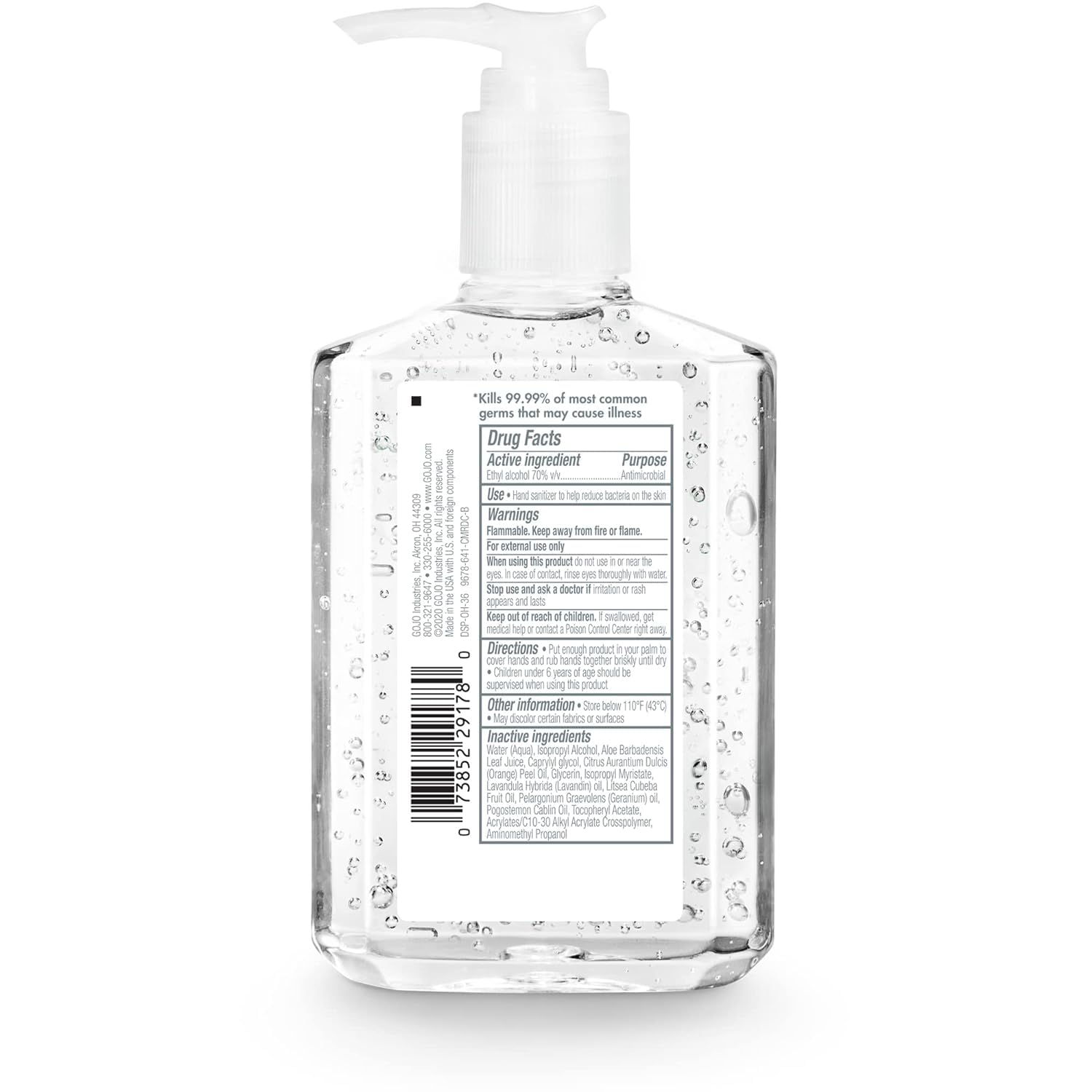PURELL Advanced Hand Sanitizer Naturals with Plant Based Alcohol, Citrus Scent, 8 fl oz Pump Bottle (Pack of 4) - 9626-06-ECDECO - Image 2