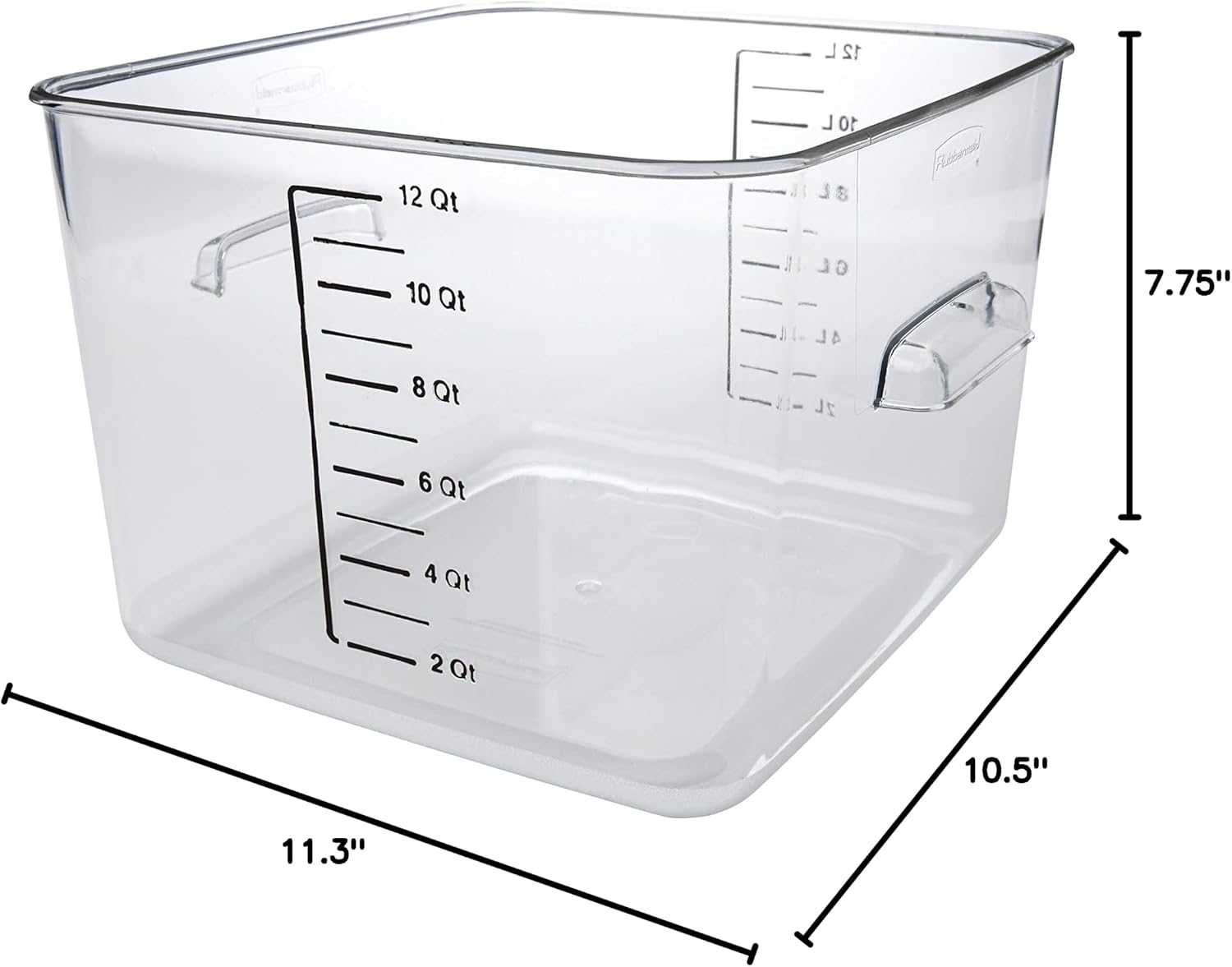 Rubbermaid Commercial Products Space Saving Square Food Storage Container 12 Quart Clear for Kitchen/Sous Vide/Meal Prep - Image 10