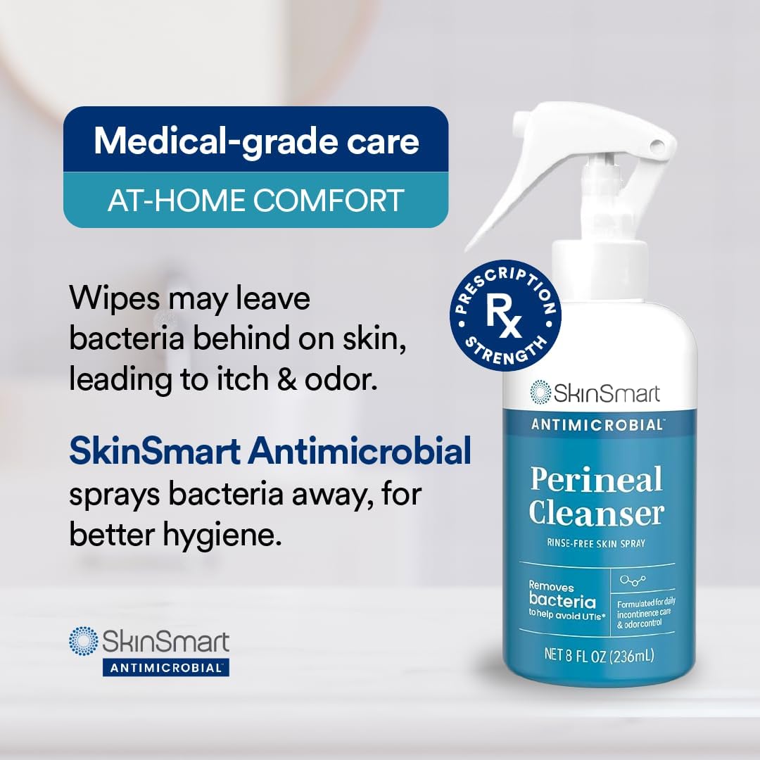 SkinSmart Antimicrobial Perineal Cleanser, Ideal for Incontinence Care and Postpartum, Removes Bacteria, 8 oz Spray - Image 8