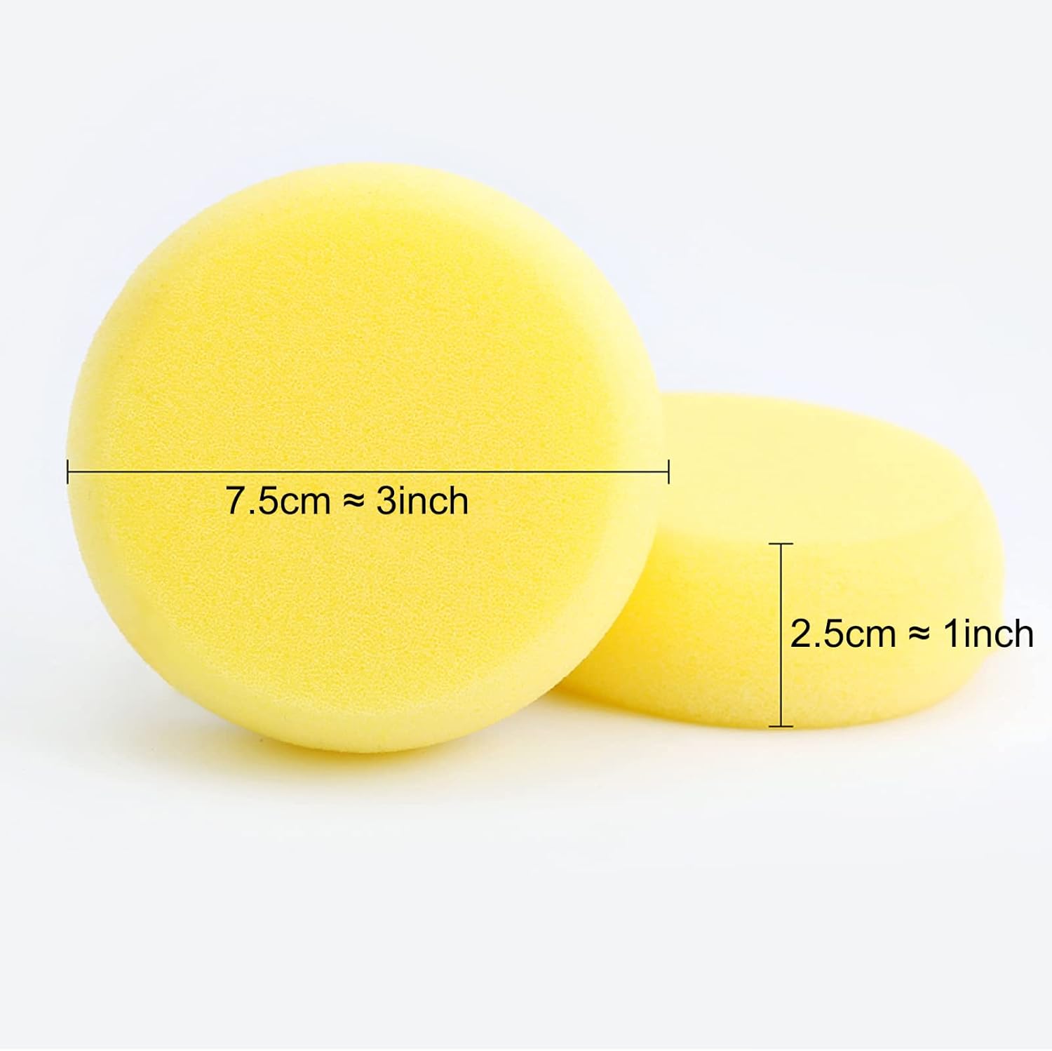 12 Pcs Round Painting Sponge WAFJAMF 2.96inch Yellow Craft Sponges Clay Sponge for Face Painting Art Crafts - Image 3