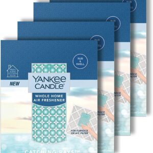 Yankee Candle Whole Home Air Freshener, Long Lasting Odor Eliminating Fragrance for Home, Continuous Room Freshener, Catching Rays (Pack of 4)