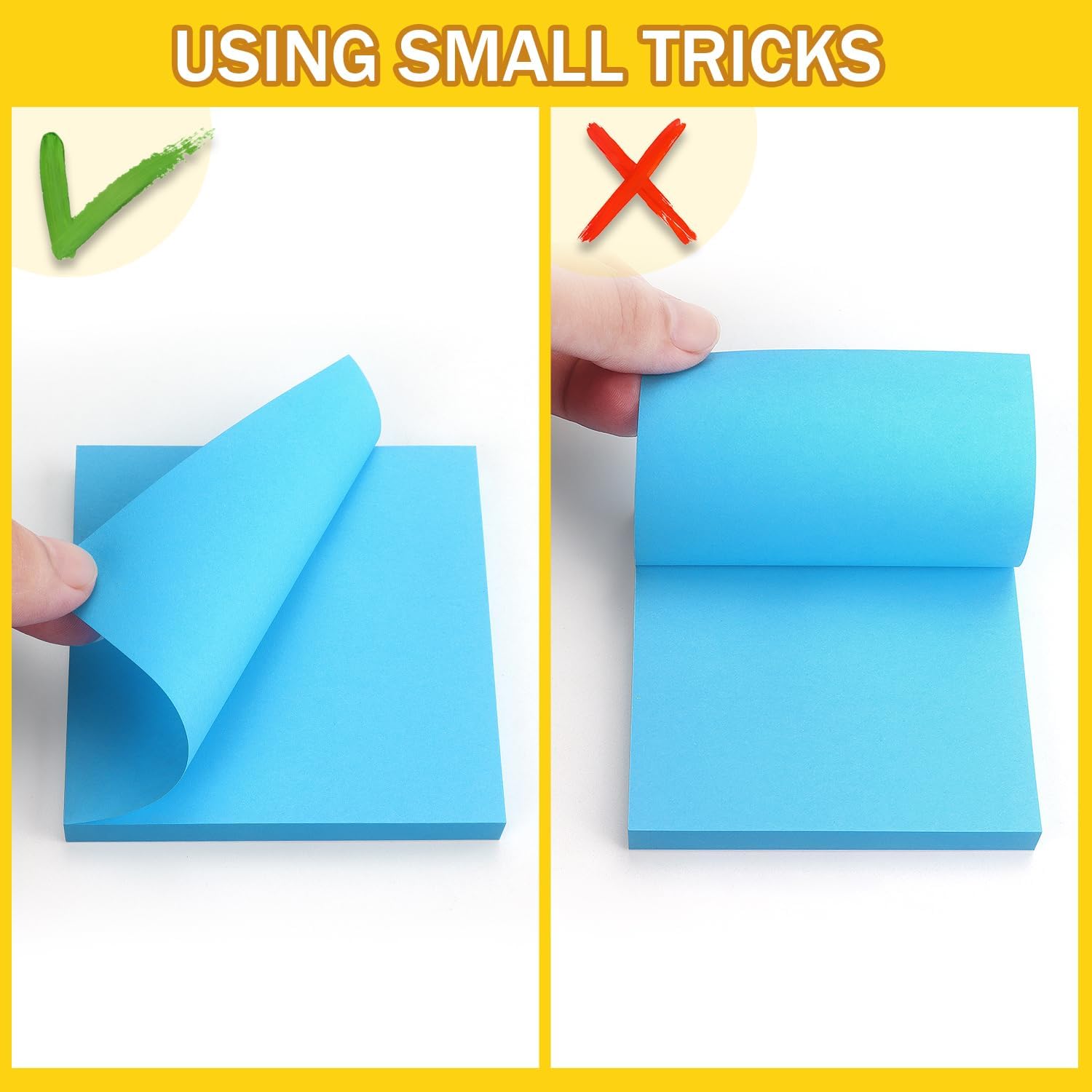 Pop Up Sticky Notes 3x3 inch, 8 Bright Multi Colors,Accordion Self-Stick Notes, Purple Sticky Notes 8 Pads 80 Sheet/Pad - Image 6