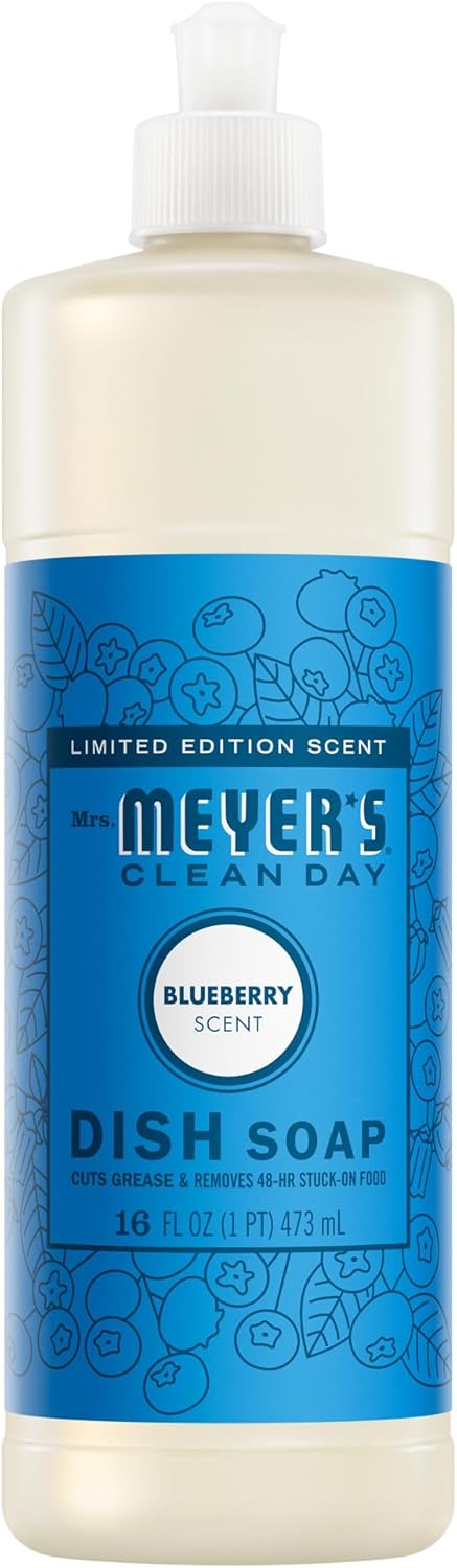Mrs. MEYER'S CLEAN DAY Liquid Dish Soap, Blueberry Scent, 16 Fl Oz Bottle - Image 2