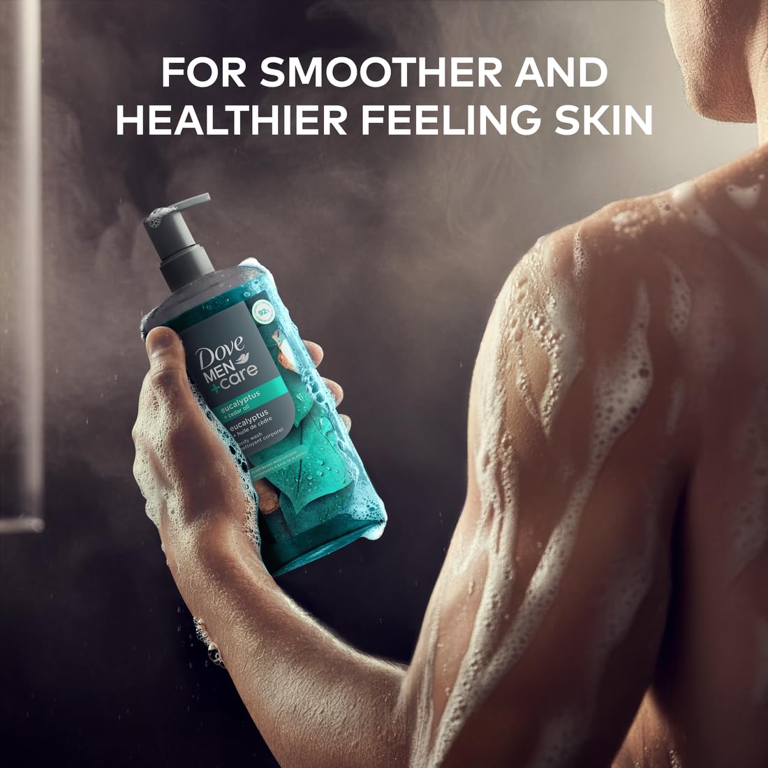 DOVE MEN Eucalyptus + Cedar Oil Moisturizing Body Wash | #1 Dermatologist Body Wash for Men, Sulfate Free, Paraben Free, & Dye Free | 26oz - Image 3
