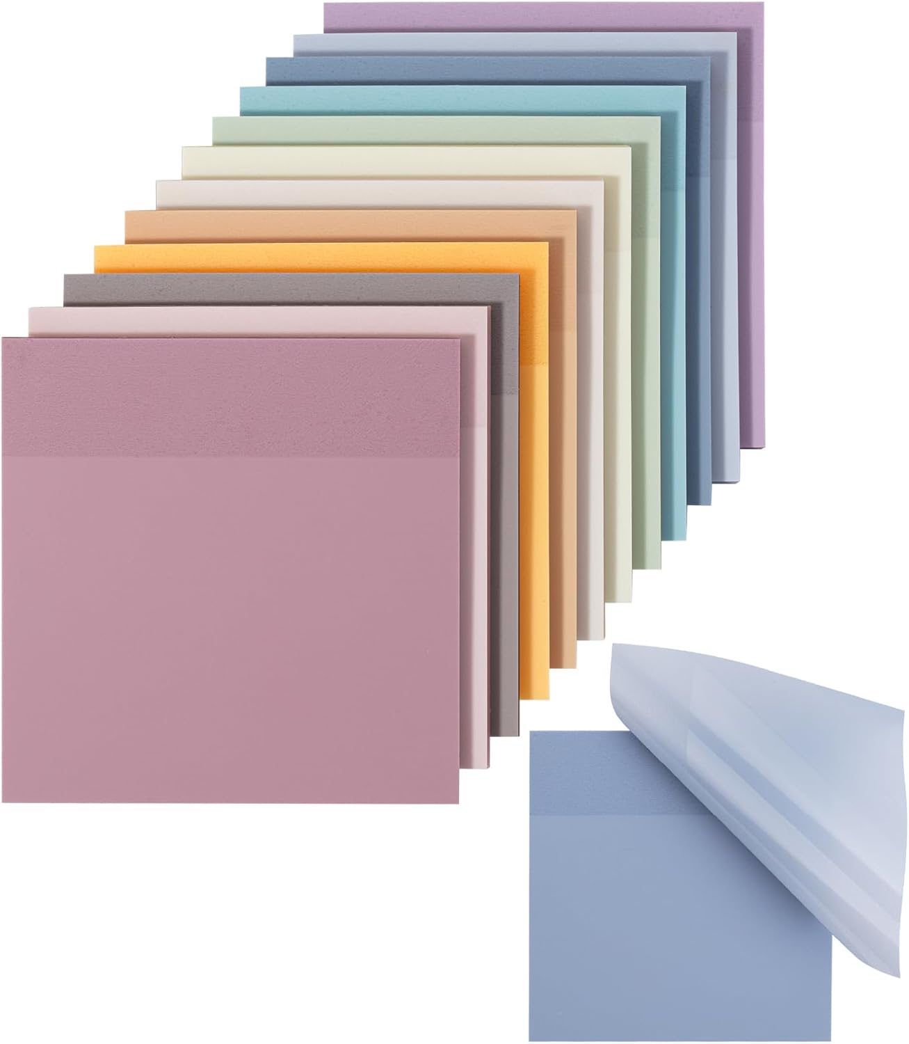 Mr. Pen- Transparent Sticky Notes, 3" x 3", 12 Pads, 600 Sheets, See Through Self-Adhesive Notes for Bible Journaling and Studying, Water-Resistant, Easy to Peel, Clean Removal - Image 2
