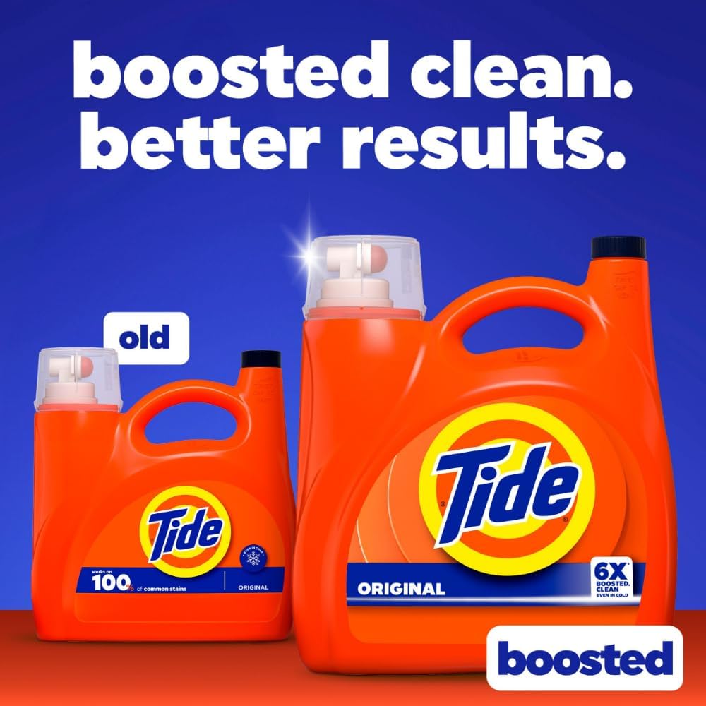 Tide Laundry Detergent Liquid, Original Scent, 80 Loads, 105 FL OZ, Works on 100% of Common Stains, Laundry Soap, Liquid Laundry Detergent - Image 7