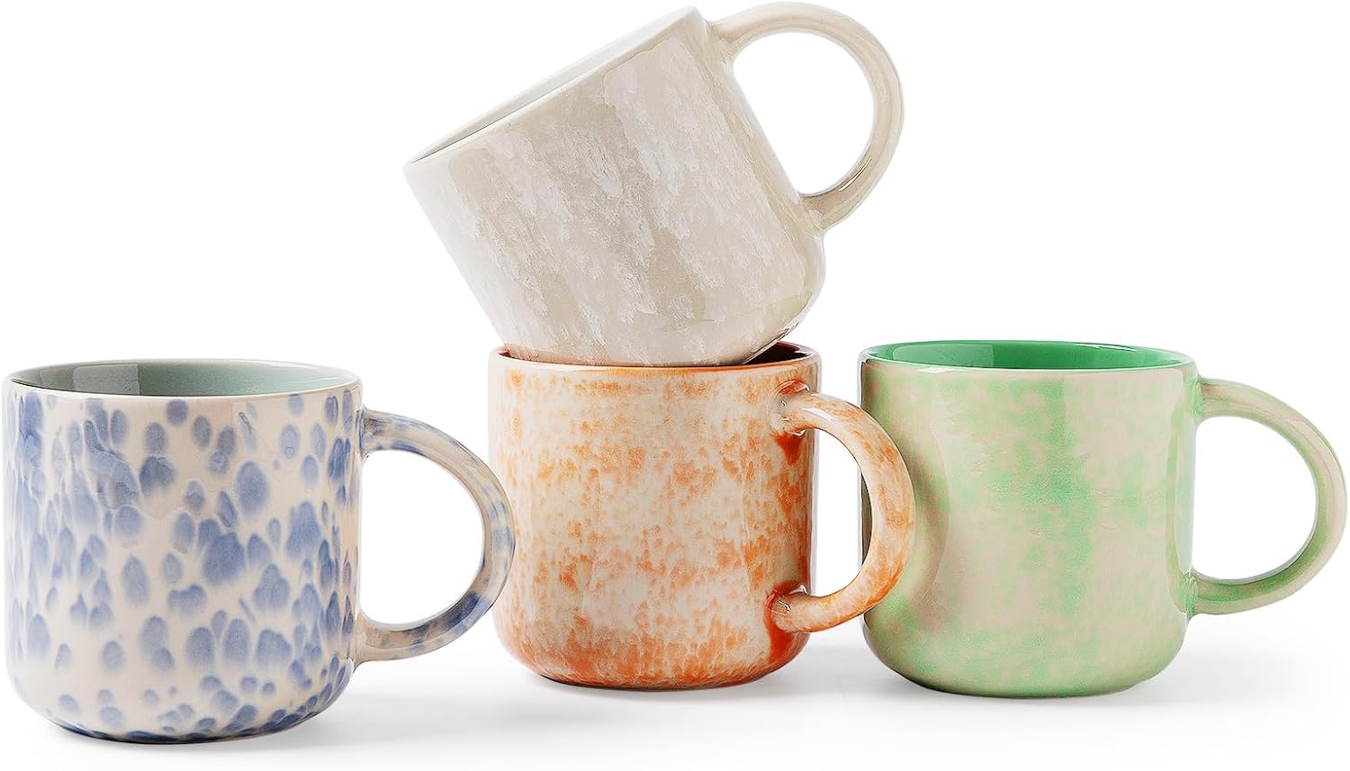 MONITO 12 OZ Coffee Mugs Set of 4, Modern Ceramic Coffee Mugs Set with handle for Tea/Latte/Cappuccino/Milk/Cocoa. - Image 2