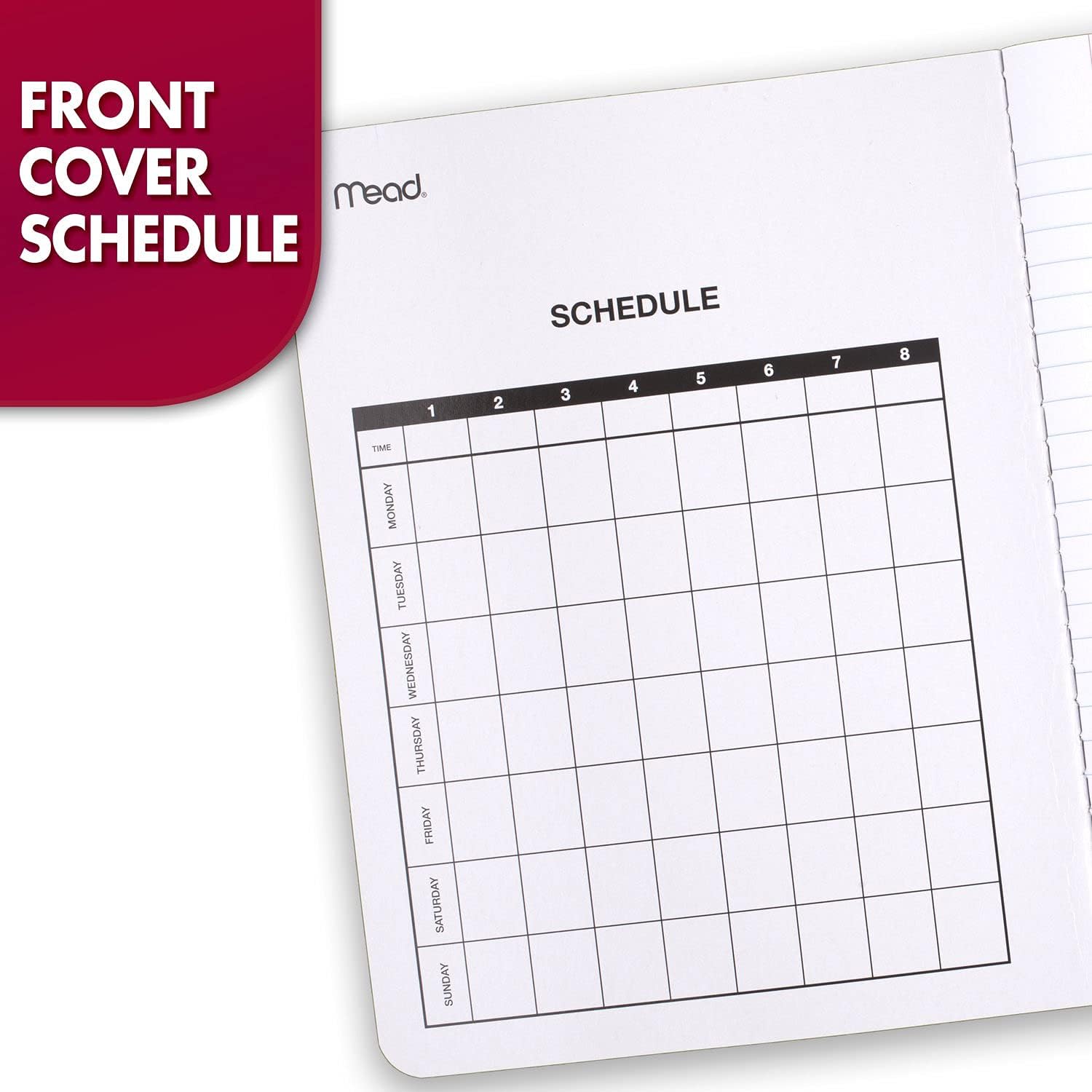 Mead Composition Notebook, Wide Ruled Paper, 7.5" x 9.75", 100 Sheets, Black Marble, 3 Pack (38301) - Image 4