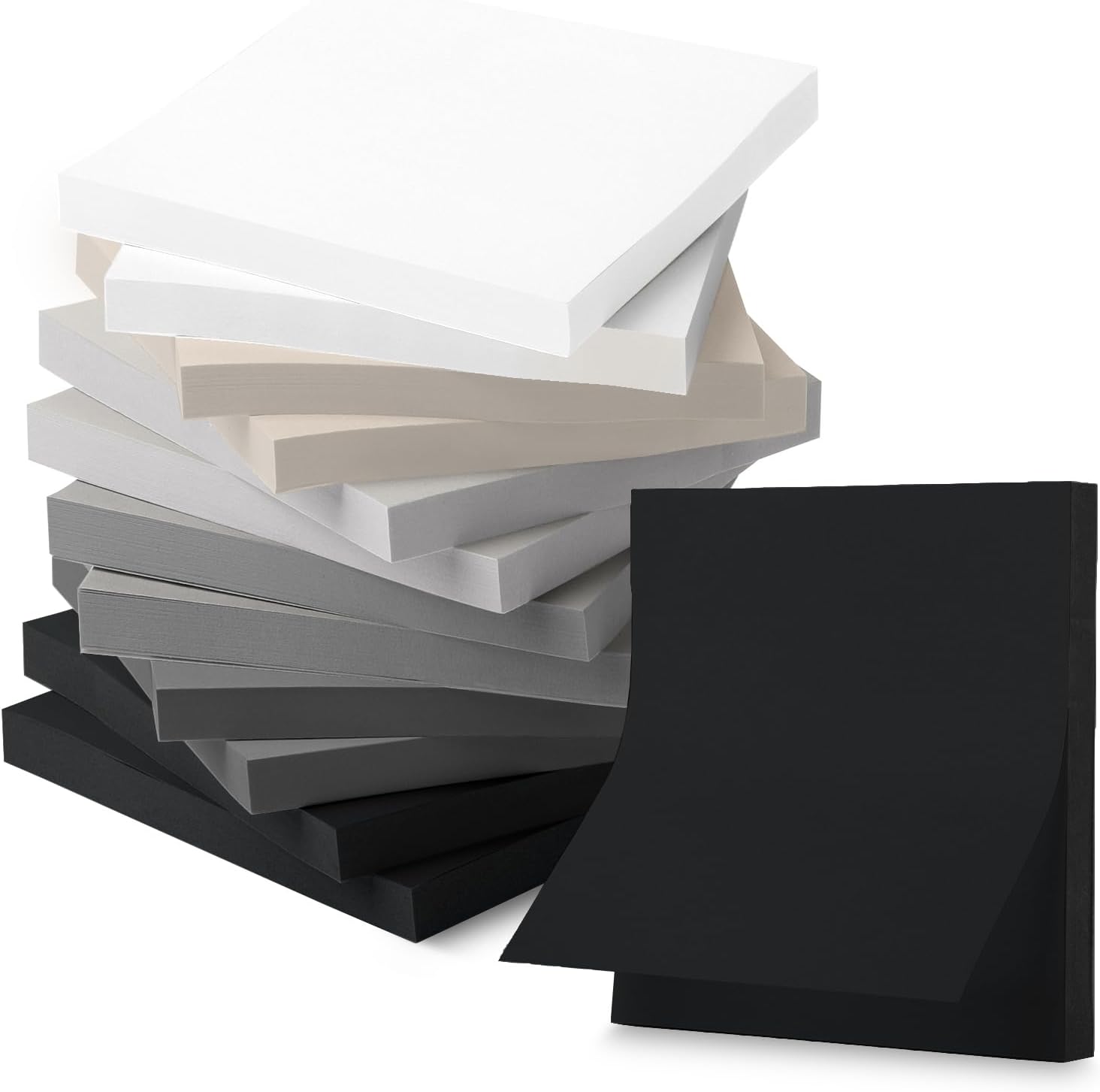 Mr. Pen- Sticky Notes, 3"x3", 12 Pads, 600 Sheets, Greyish Tones, Sticky Notes Bulk, Self-Stick Note Pads, Perfect for Office, School, Home, Study & Organization - Image 2