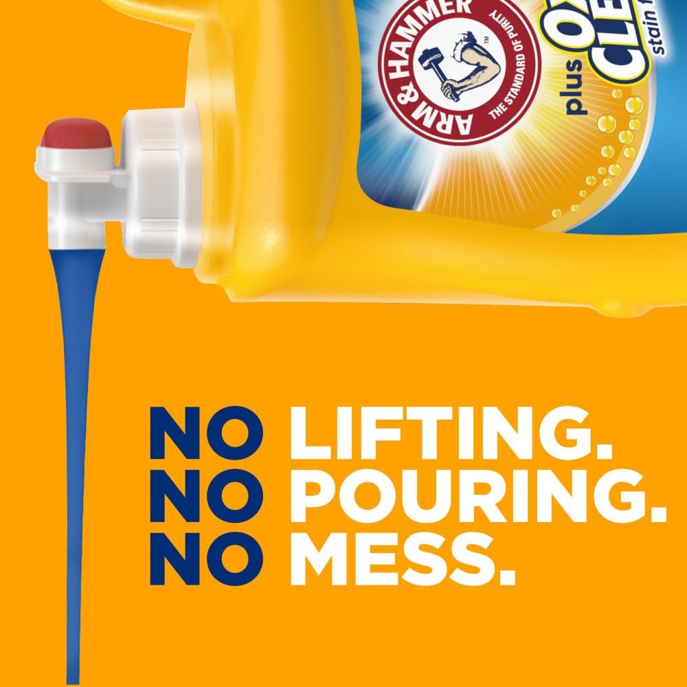 ARM & HAMMER Plus OxiClean Stain Fighters Liquid Laundry Detergent, Fresh Scent, 166.5 fl oz, 128 Loads - Image 11