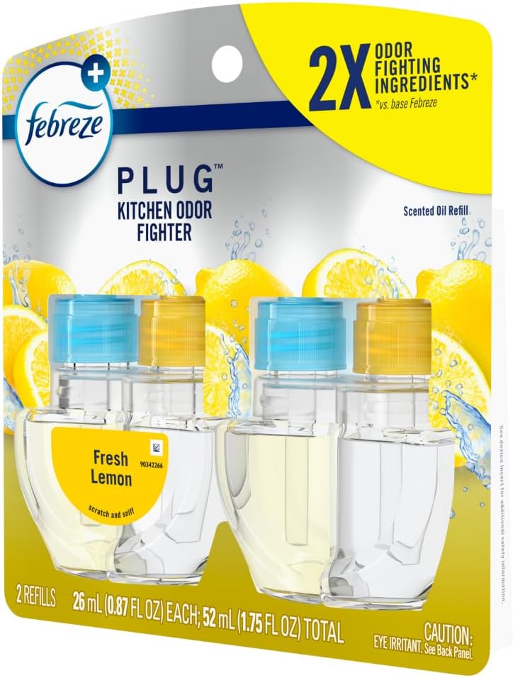 Febreze Plug In Air Freshener, Odor-Fighting Scented Oil Refill, Kitchen Odor Fighter, 2 Refills - Image 12