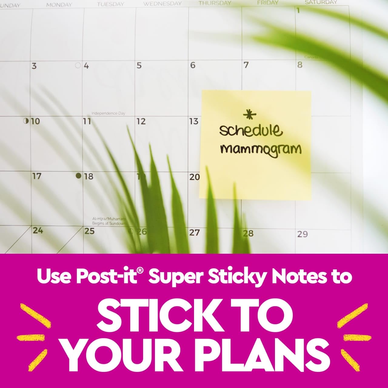 Post-it Super Sticky Notes, 10 Sticky Note Pads, 3 x 3 in., School Supplies, Office Products, Sticky Notes for Vertical Surfaces, Monitors, Walls and Windows, Canary Yellow - Image 7