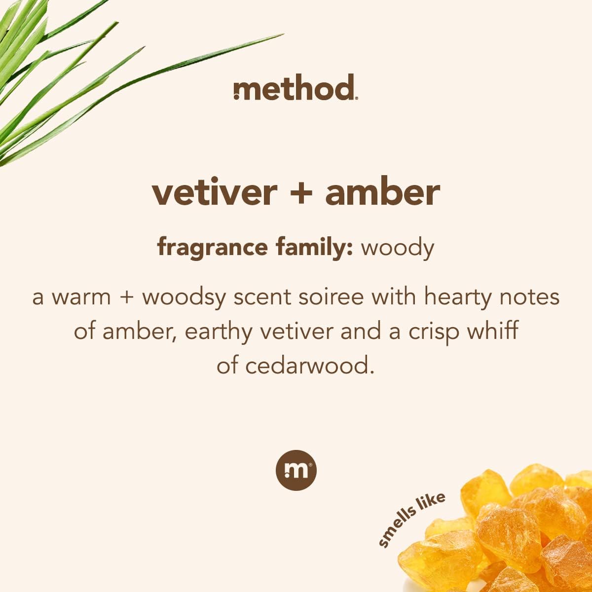Method Gel Hand Soap, Vetiver + Amber, Reusable Black Aluminum Bottle, 12 oz (Pack of 3) - Image 4